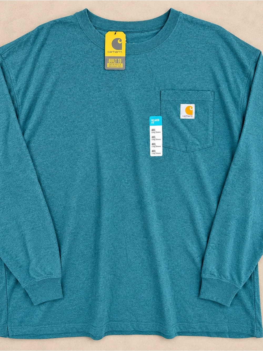 Carhartt 4XL Long Sleeve Mountain Graphic T-Shirt – Teal